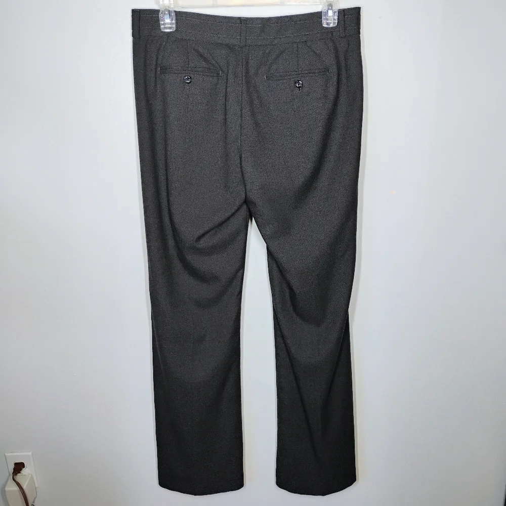 Banana Republic Ryan Fit Wide‎ Leg Trousers Gray Womens 14 Long Wool Business